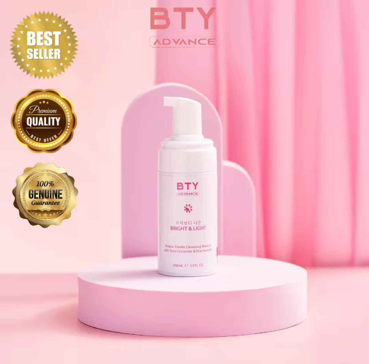 BTY Advance Bright & Light Facial Cleansing Mousse 100mL