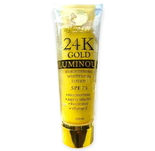 SY GLOW 24K GOLD LUMINOU BRIGHTENING WHITENING LOTION SPF75