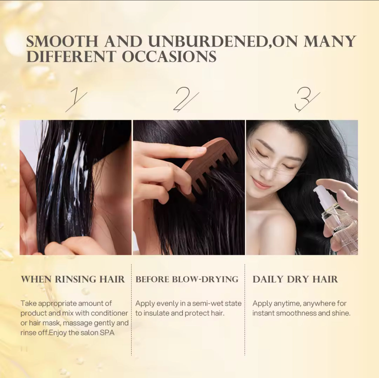 Bremod Premium Hair Serum Cocoa Butter Camellia Seed Oil Smooth Care Essential Oil 100ml