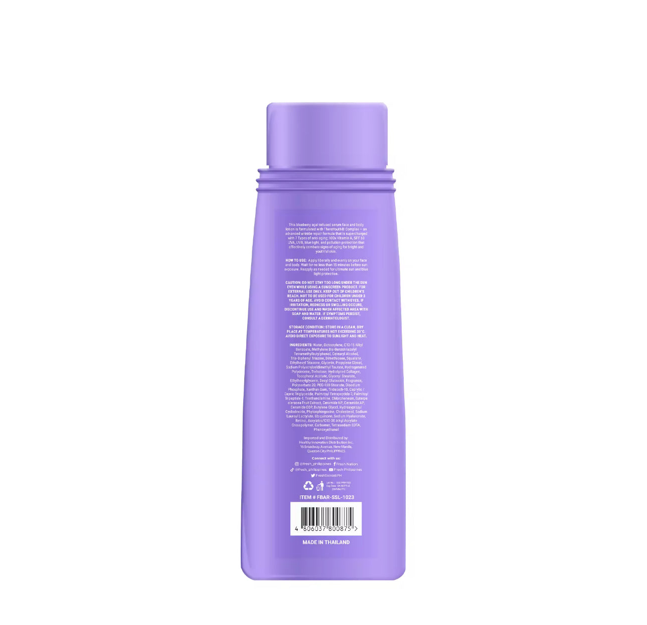 FRESH Skinlab Blueberry Acai Retinol Advance Wrinkle Repair Super Serum Lotion SPF 60 180ml