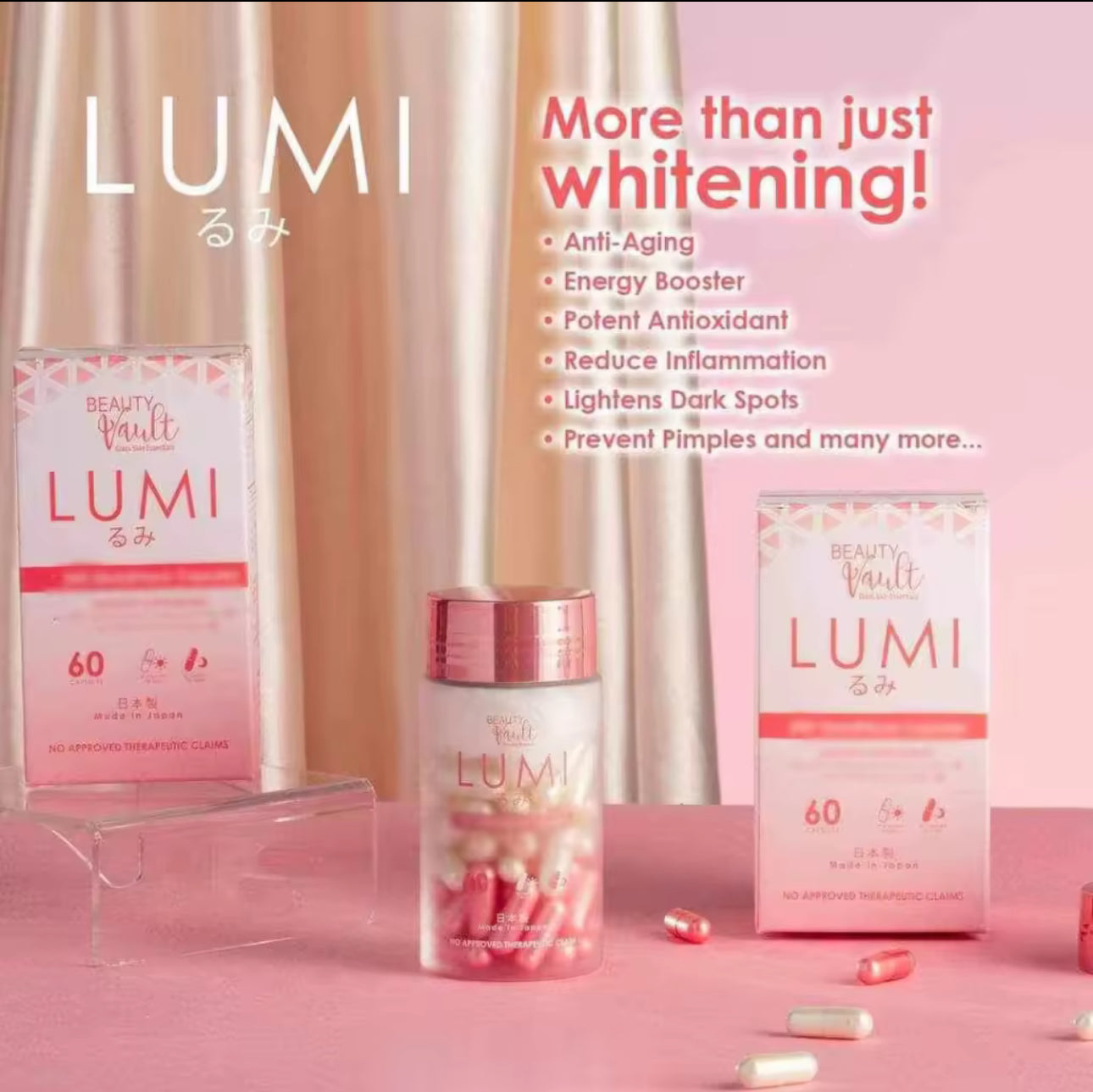 Beauty Vault Lumi 24H Glutathione 60 Capsules