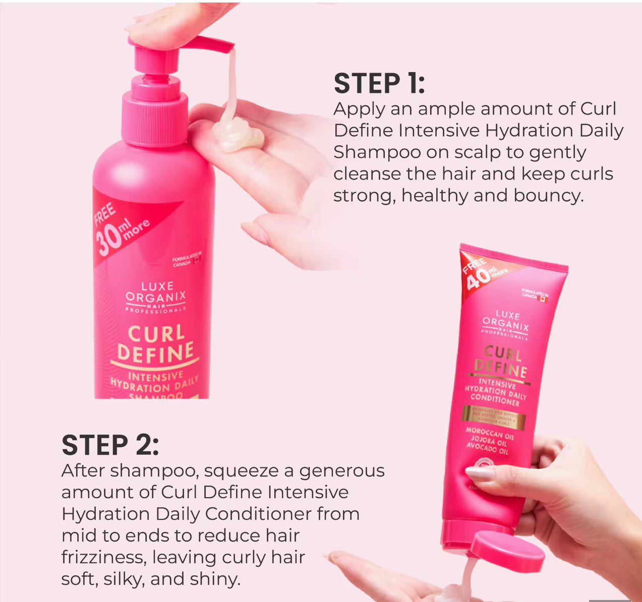 LUXE ORGANIX Curl Define Intensive Hydration Daily Conditioner 210ml