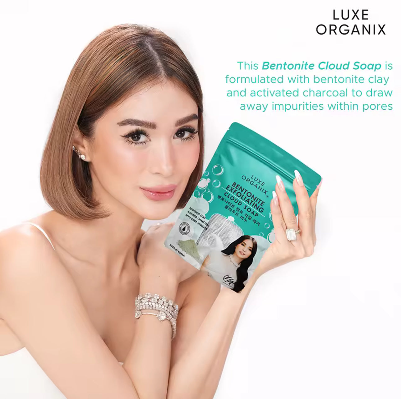 Luxe Organix Niacinamide Bentonite Exfoliating Cloud Soap 180g