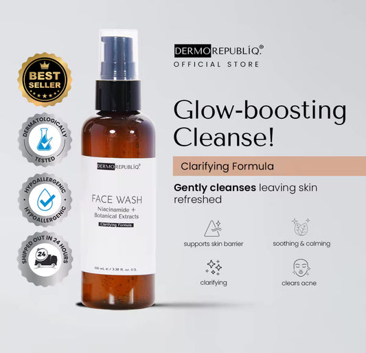 Dermorepubliq Clarifying Gentle Face Wash Niacinamide + Botanical Extracts - 100 mL