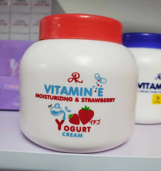 AR Vitamin E Cream 200g| Moisturiser &Strawberry | yogurt Cream | Thailand Original