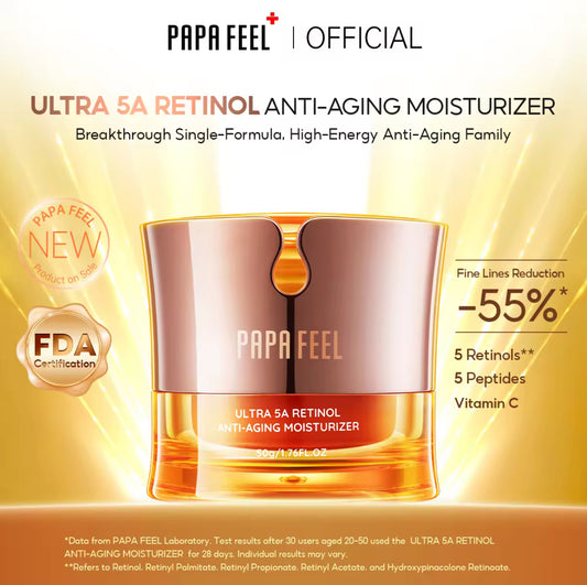PAPA FEEL Ultra 5A Retinol Anti-Aging Moisturizer 50g | Fading Fine Lines | Tightens skin