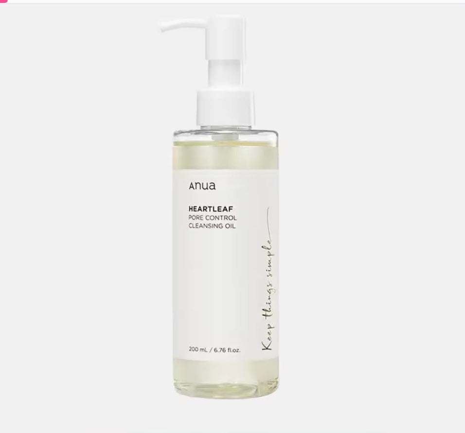 ANUA Heartleaf Pore Control Cleansing Oil Korean Facial Cleanser, Daily Makeup Blackheads Removal 200ml