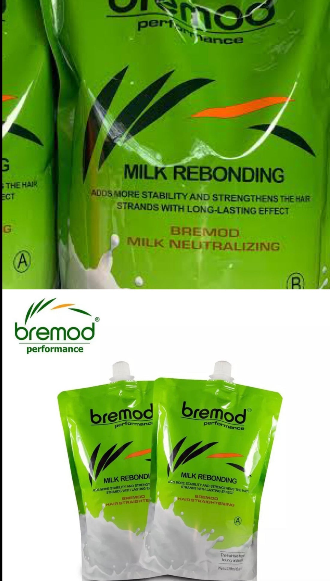 Bremond Milk Rebonding Straightening 1250ml | BREMOND MILK Rebonding Neutralizing 1250ml / set