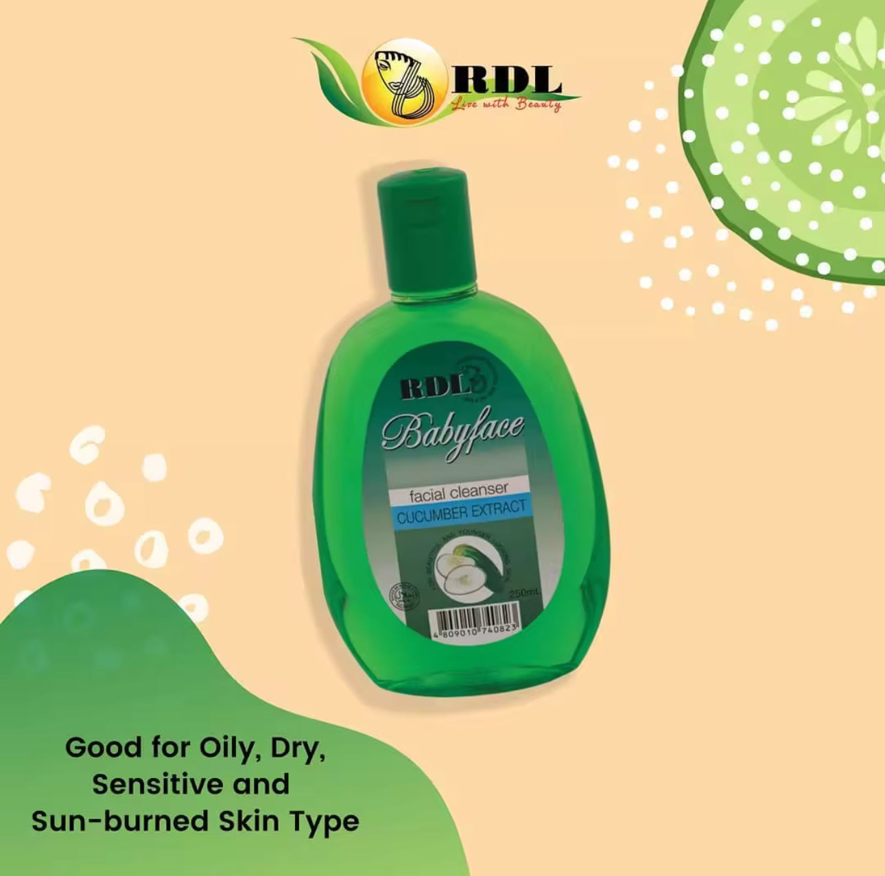 RDL Baby Face Cleanser Cucumber Extract 150ml