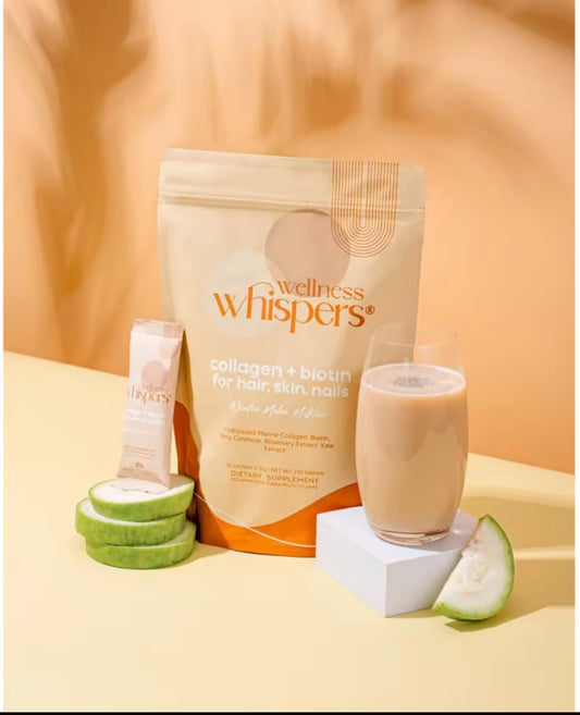 Wellness Whispers | Collagen+Biotin for hair, skin, nails | Winter melon milktea