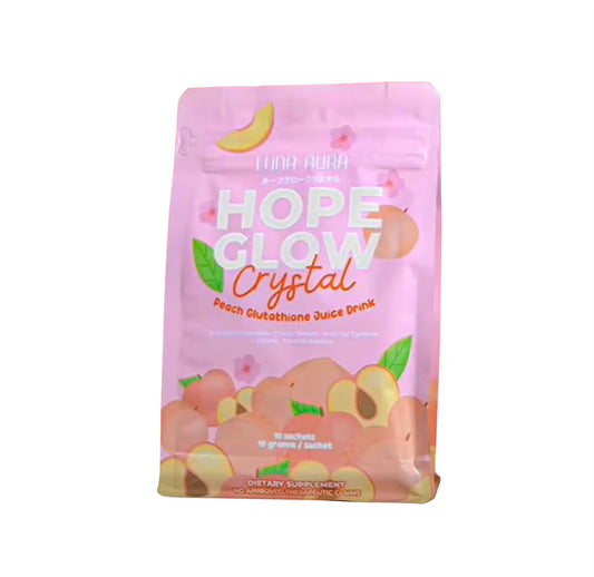 Luna Aura Hope Glow Crystal Peach Glutathione Juice Drink