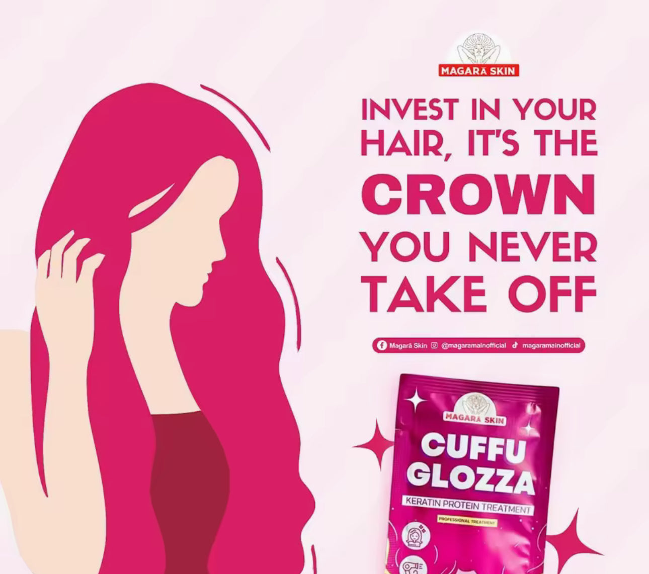 Cuffu Glozza Sachet Keratin Protein Hair Treatment | Magara Skin | 1box= 5pcs