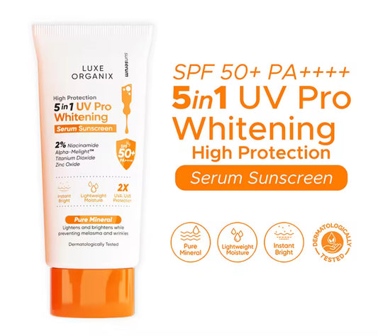 Luxe Organix 5in1 UV Pro Whitening Serum Sunscreen SPF 50 PA+++ 40mL
