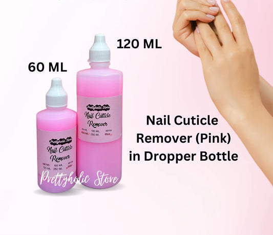 Cuticle Softener Remover in Dropper Bottle Pink 60ml