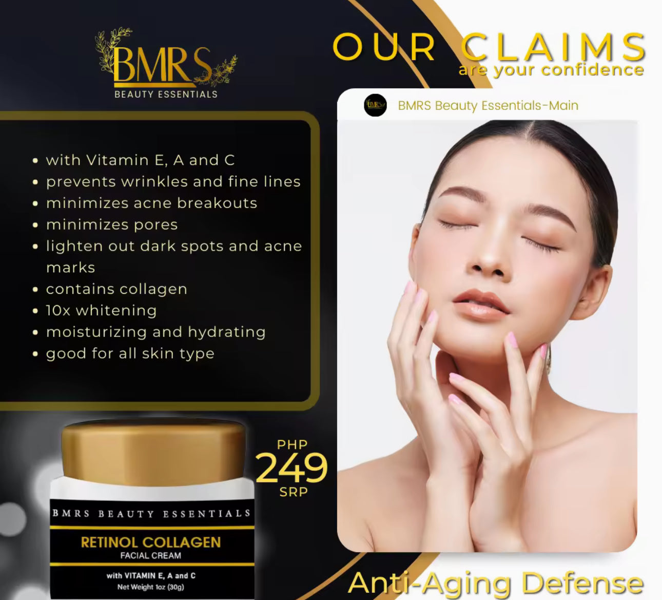 BMRS RETINOL COLLAGEN FACIAL CREAM 30G