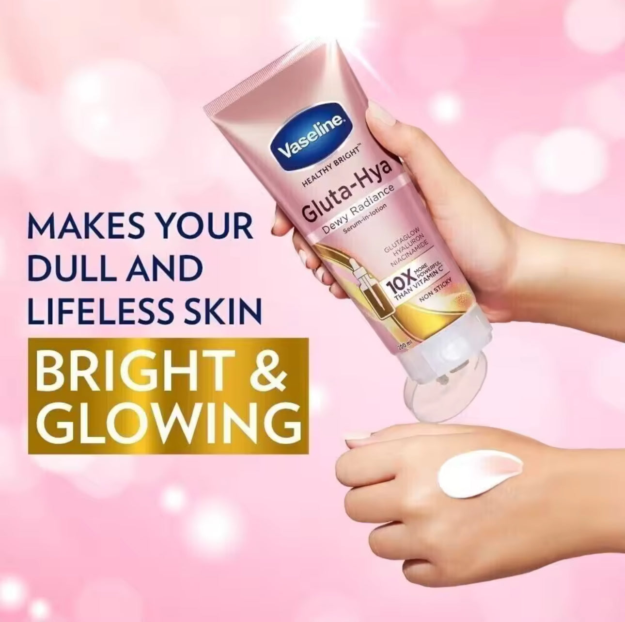 VASELINE Healthy Bright Gluta-Hya Serum Burst Lotion Dewy Radiance 300ml