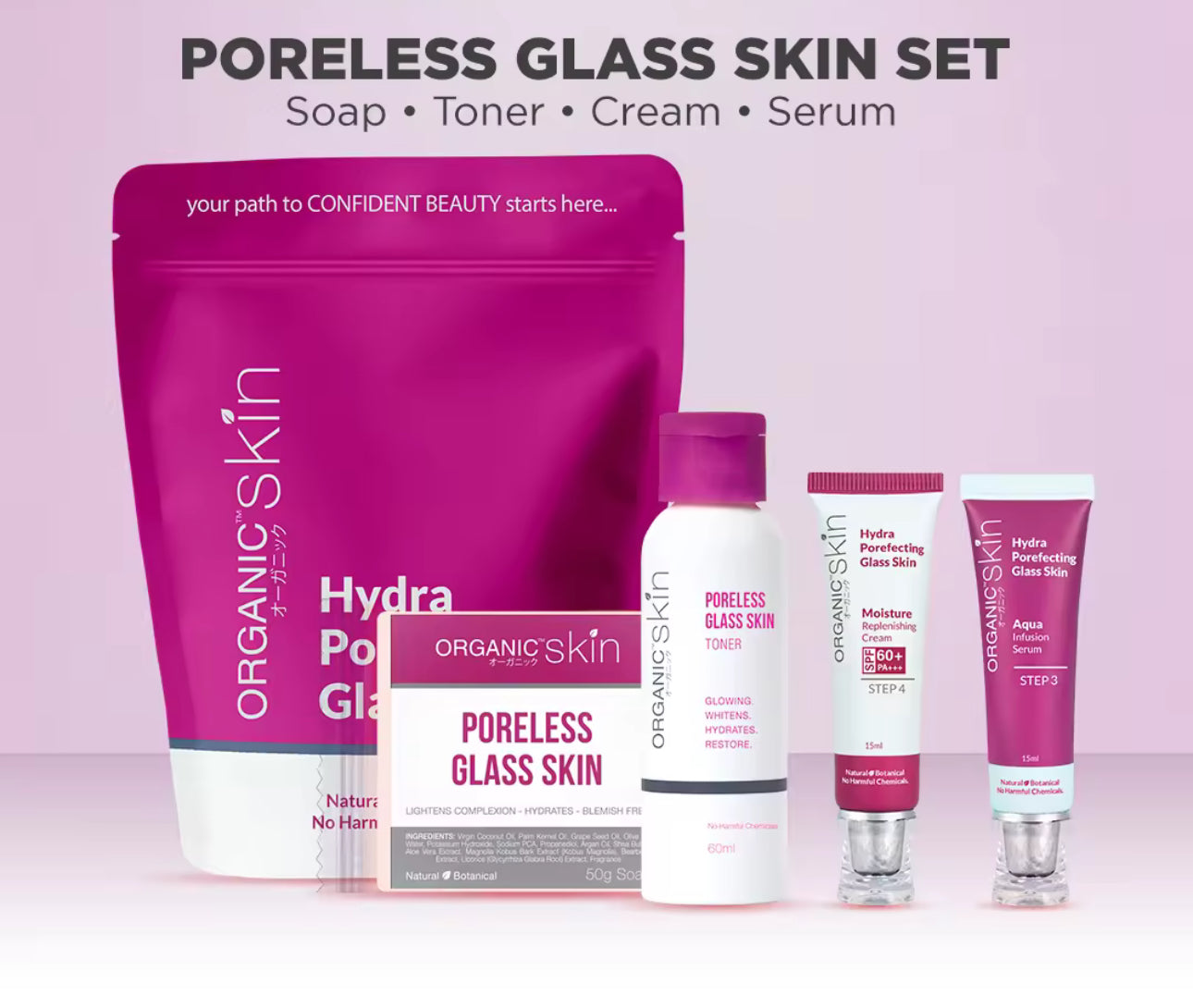 Organic Skin Japan Poreless Glass Skin Set