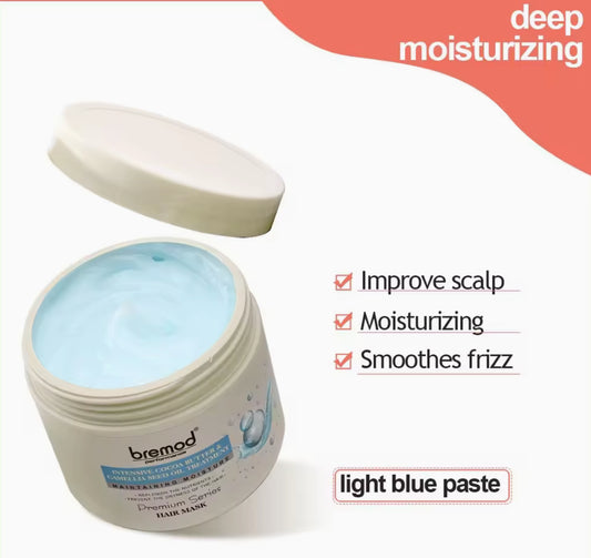 Bremod Premium Series Hair Mask Bond Intense Moisturizing | Intensive Cocoa Butter & Camellia Seed Oil Treatment | 500ml