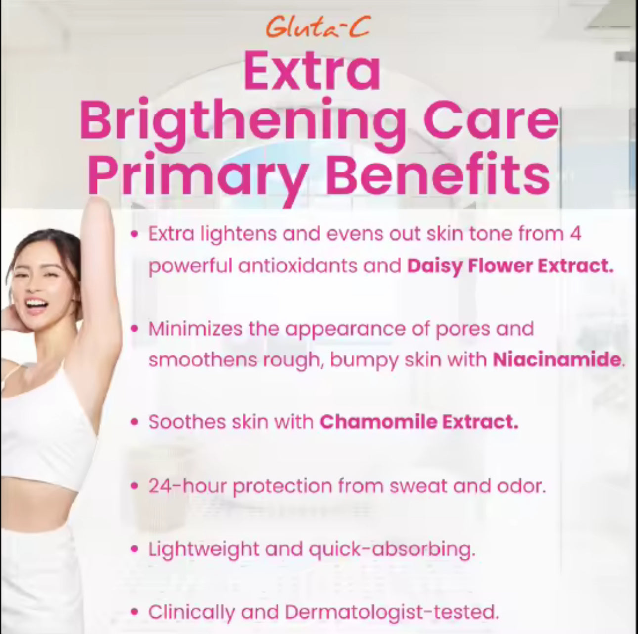 Gluta C Lightening Deodorant Extra Brightening Care 40ML