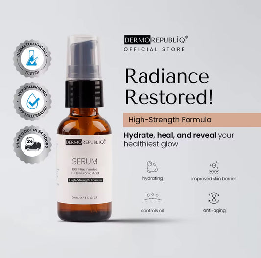 Dermorepubliq 10% Niacinamide + Hyaluronic High-Strength Formula Serum - 30 mL