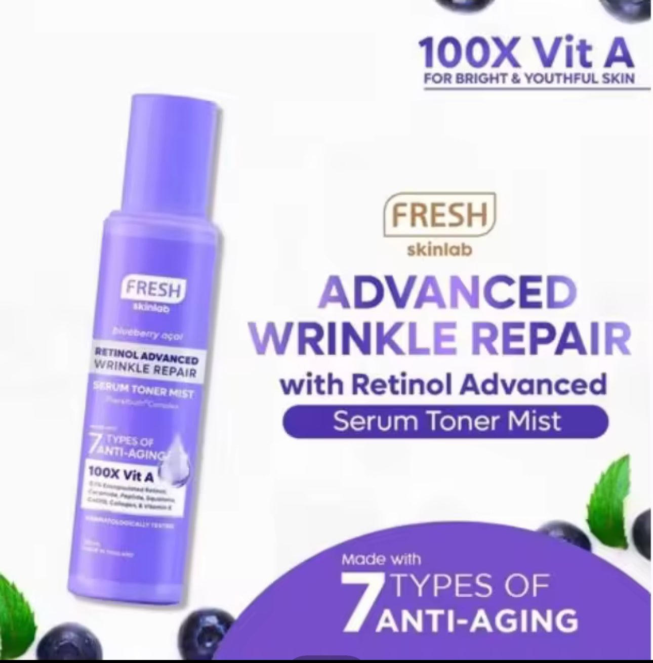 FRESH Skinlab Retinol Advanced Wrinkle Repair Serum Toner Mist 150ml