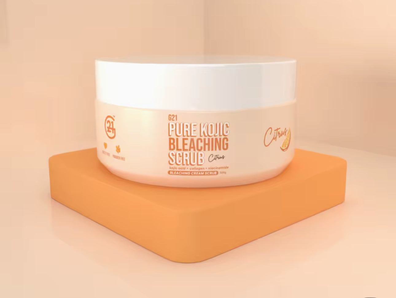 G21 Pure Kojic Bleaching Cream Scrub | Milky Vanilla Ice Cream| Milky Shea Butter | Milky Citrus| 300g