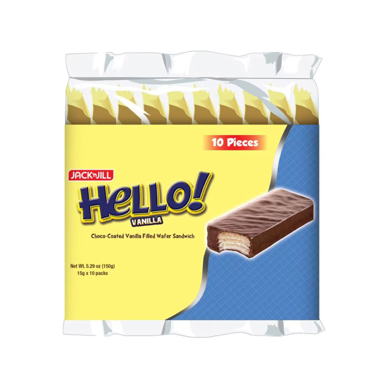 Jack n Jill Hello Chocolate Choco Coated Sandwich ( 15g x 10 )