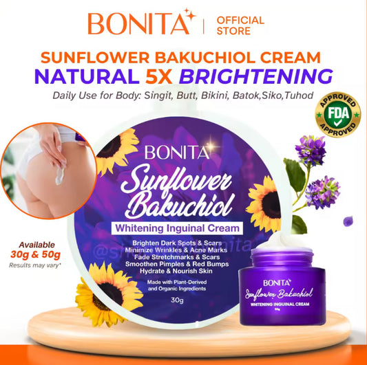 BONITA SUNFLOWER BAKUCHIOL INGUINAL WHITENING CREAM 50g