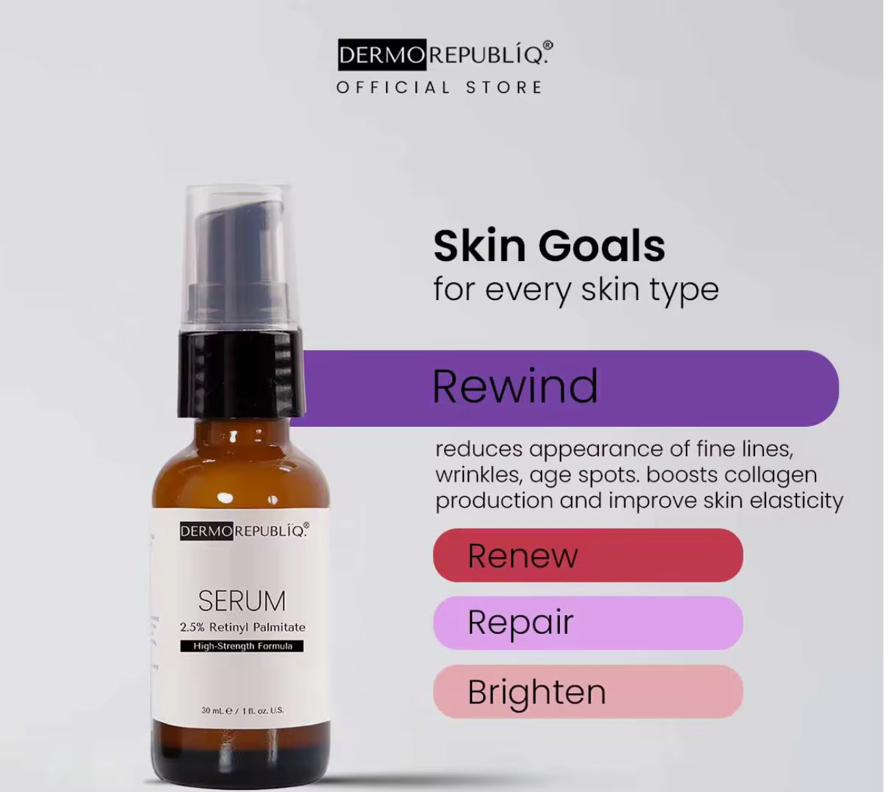 Dermorepubliq 2.5% Retinyl Palmitate Serum High-Strength Formula