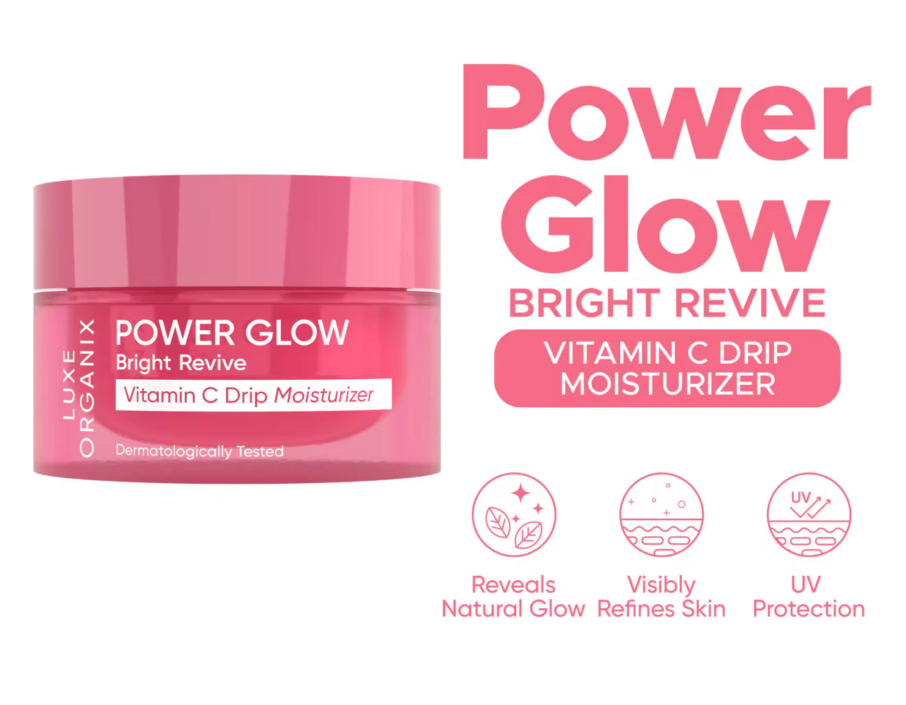 LUXE ORGANIX Power Glow Bright Revive Vitamin C Drip Moisturizer 50g