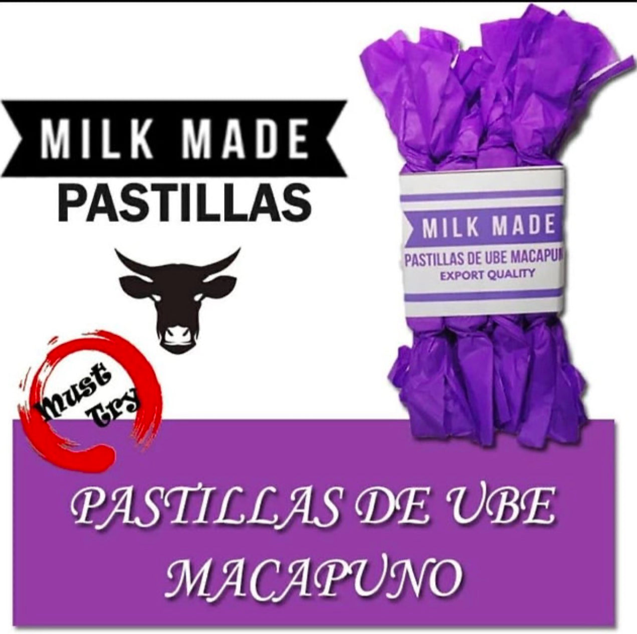 MILKMADE PASTILLAS de Ube Macapuno Pasalubong|16pcs