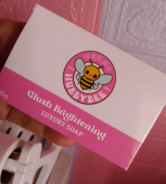 HUBBYBEES GLUSH BRIGHTENING LUXURY SOAP FDA Approved All Skin Types 135g