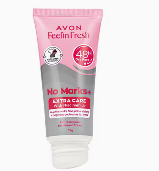 AVON FEELIN FRESH No Marks Extra Care with Niacinamide CREAM 55 GRAMS