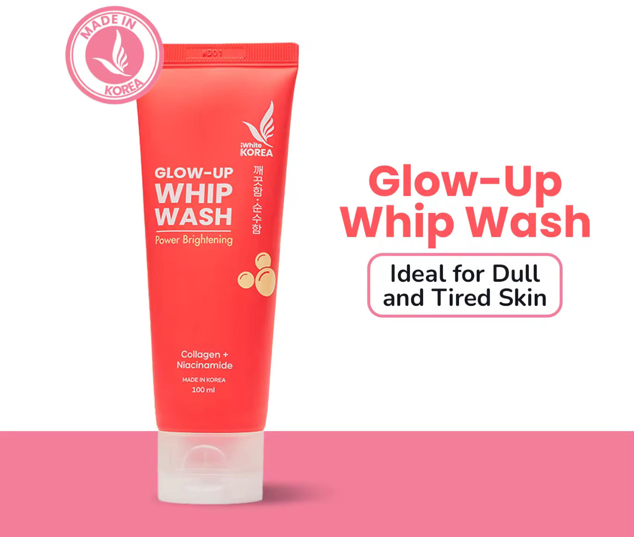 iWhite Korea Facial Whip Wash Power Brightening Tube 100ml