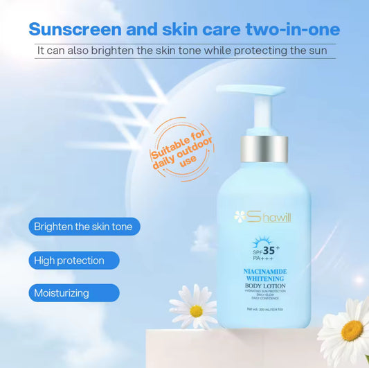 Shawill Niacinamide Whitening Sunscreen Body lotion  SPF35+PA+| 300ml