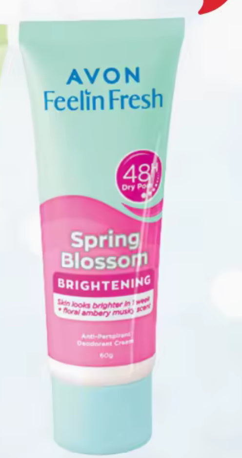 AVON FEELIN FRESH Spring Blossom Brightening CREAM 55 GRAMS