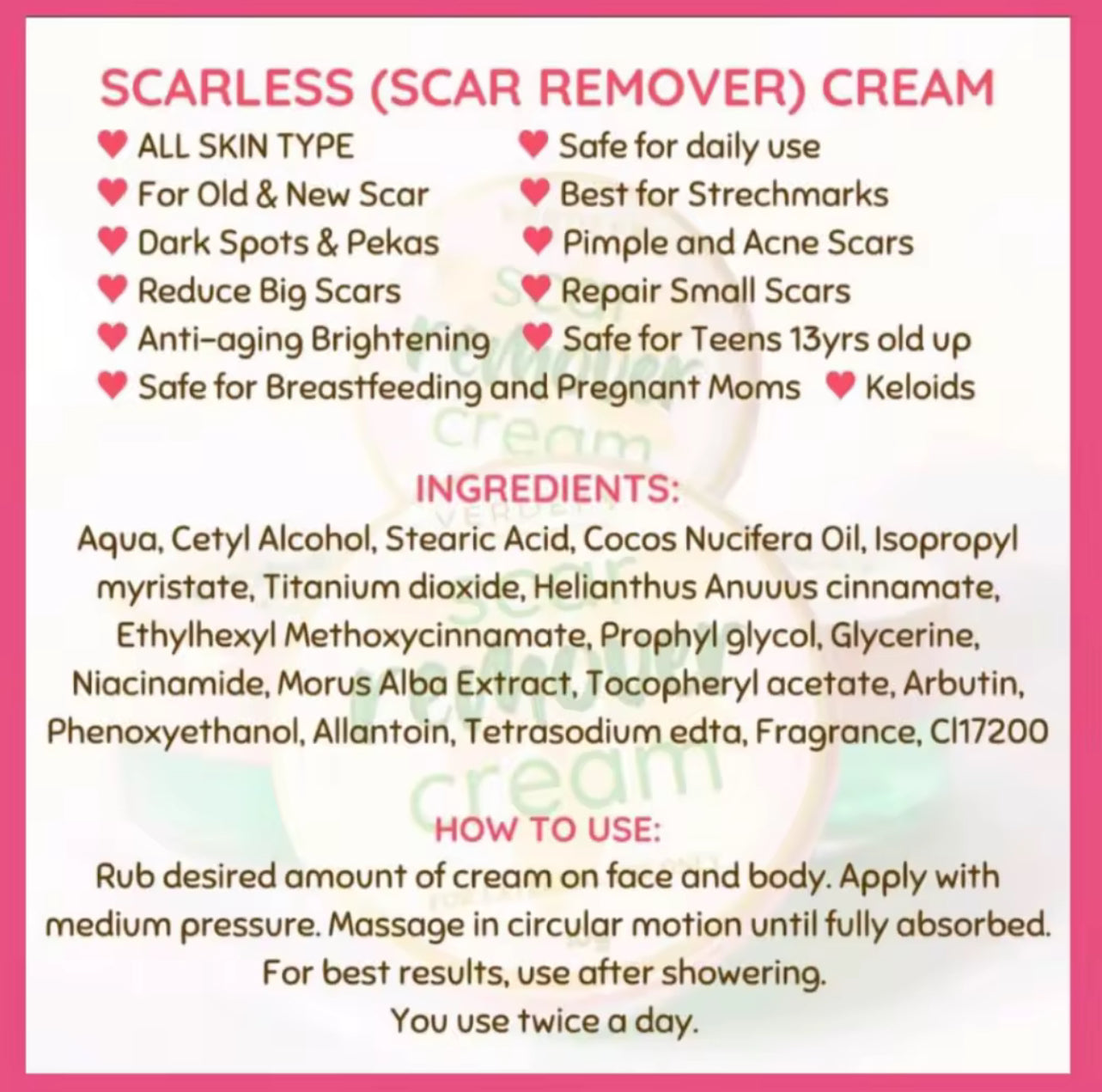 Scar Remover Cream |5g