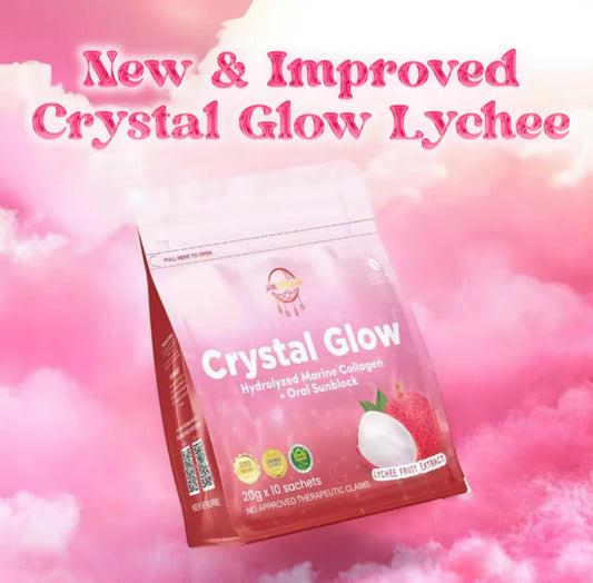 Crystal Glow Collagen Drink - Lychee Flavor 10 Sachets