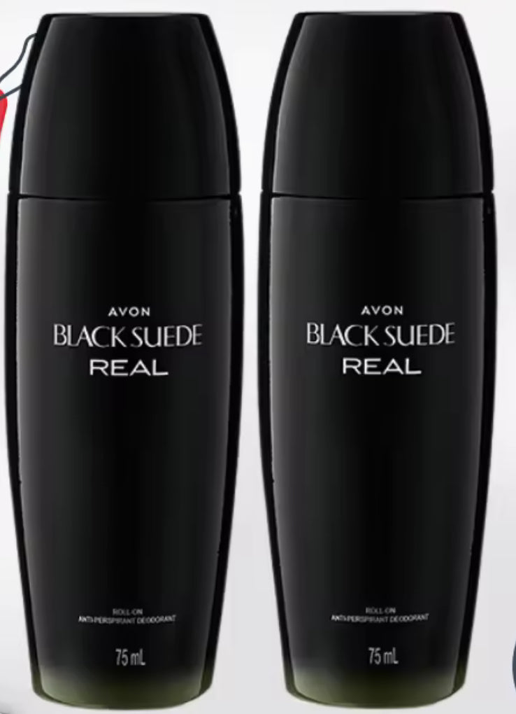 AVON BLACK SUEDE REAL Anti-Perspirant Deodorant Roll on for MEN ( 75mL ) 1pc