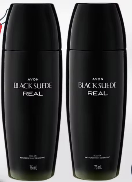 AVON BLACK SUEDE REAL Anti-Perspirant Deodorant Roll on for MEN ( 75mL ) 1pc