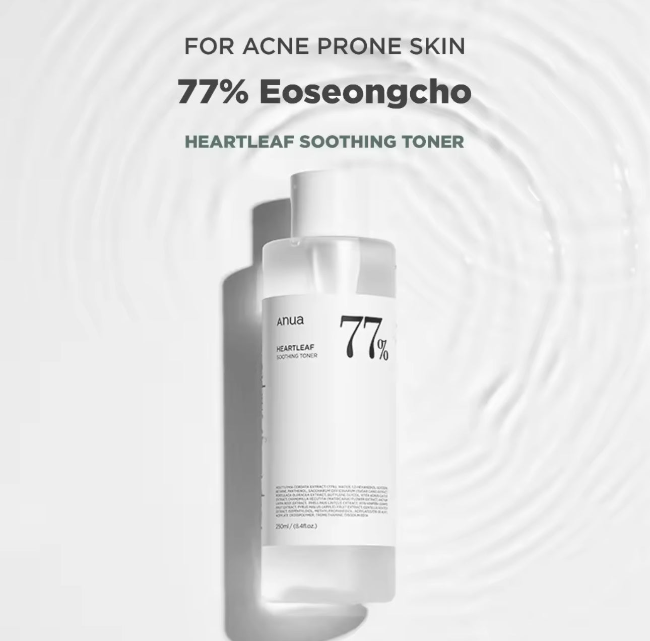 Anua Heartleaf 77% Toner Soothing Toner For Face Oil Control Acne Remover Pore Minimizer 250ML