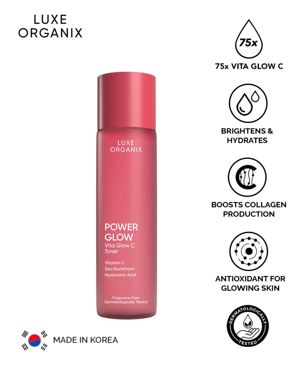 Luxe Organix Power Glow Vita Glow C Toner 150ml