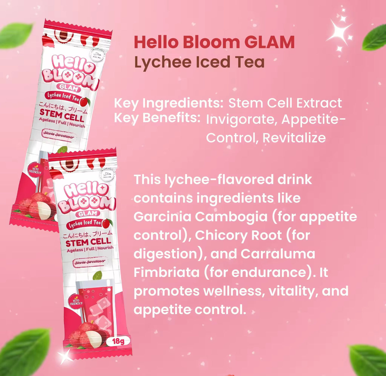 Hello Bloom Gleam Lychee ice tea |18gx10sachets