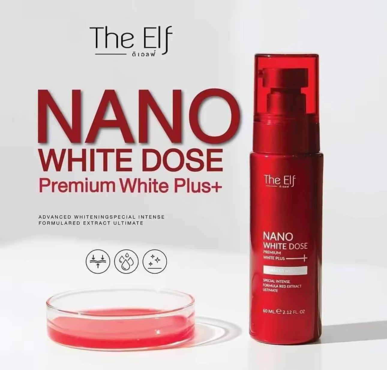 THE ELF NANO WHITE DOSE Premium White Plus 60ML (ORIGINAL)