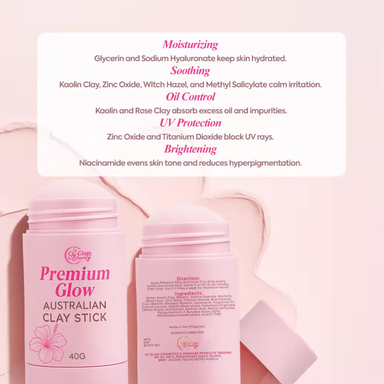 Premium Australian clay Mask by CC Glam & Beauty