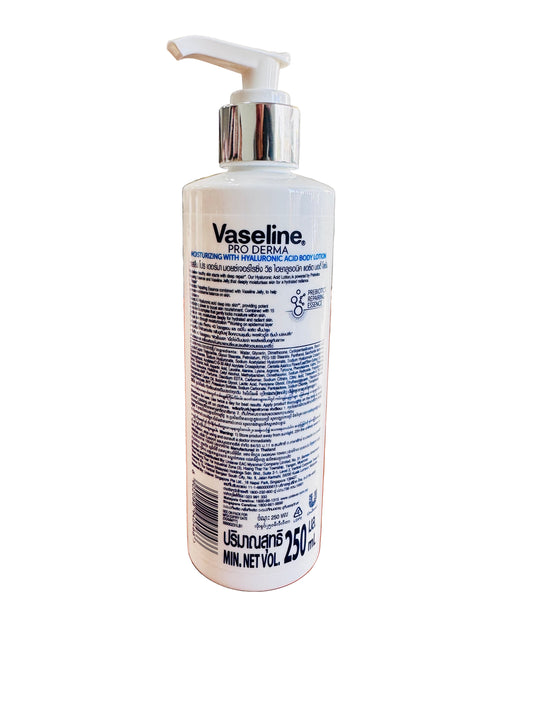 Vaseline Pro Derma Moisturizing with Hyaluronic Acid Body Lotion (250ml)