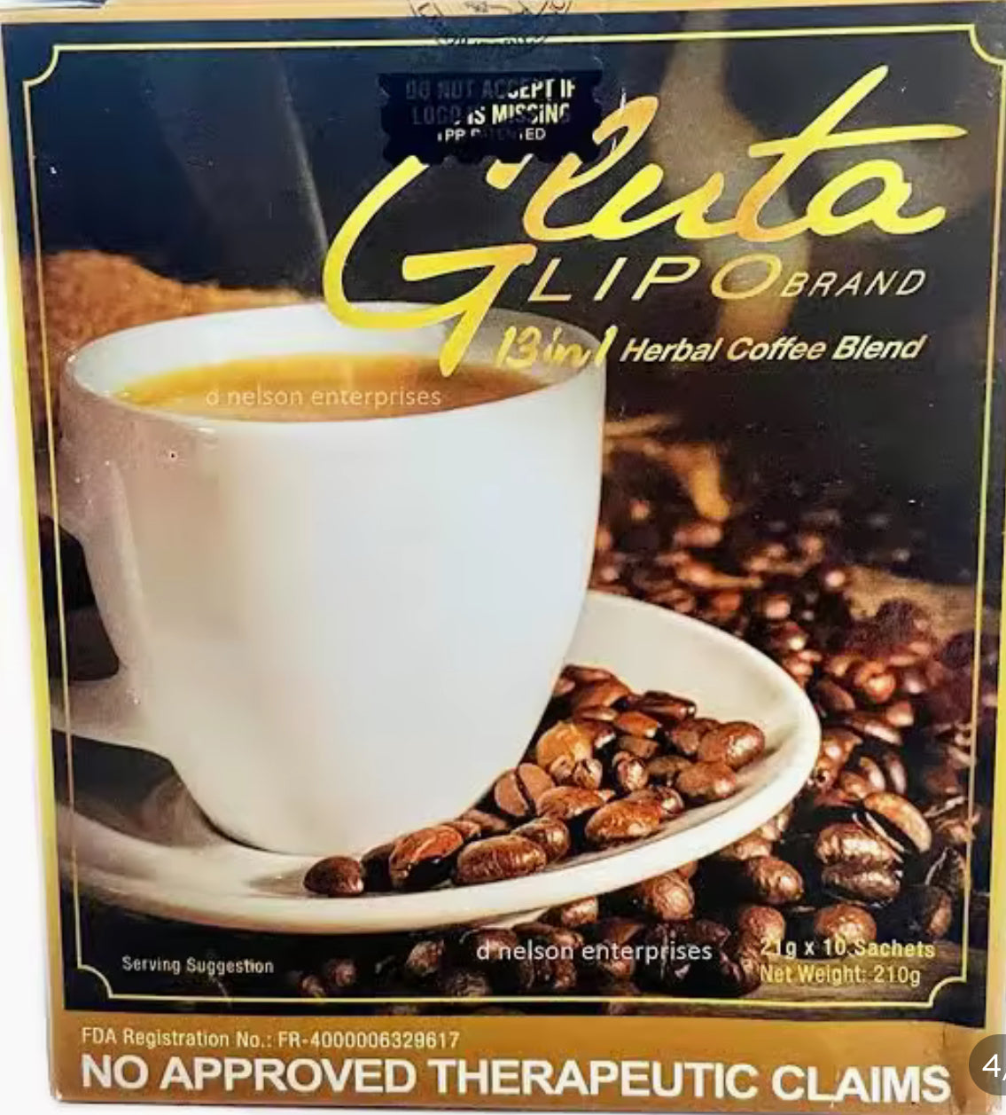 GLUTA LIPO COFFEE 13 IN 1