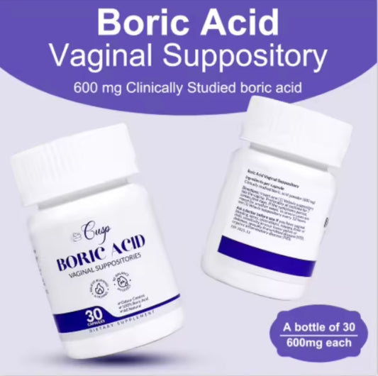 Boric Acid Vaginal Suppositories For Vaginal Yeast Infection For Bacterial Vaginosis 30PCS