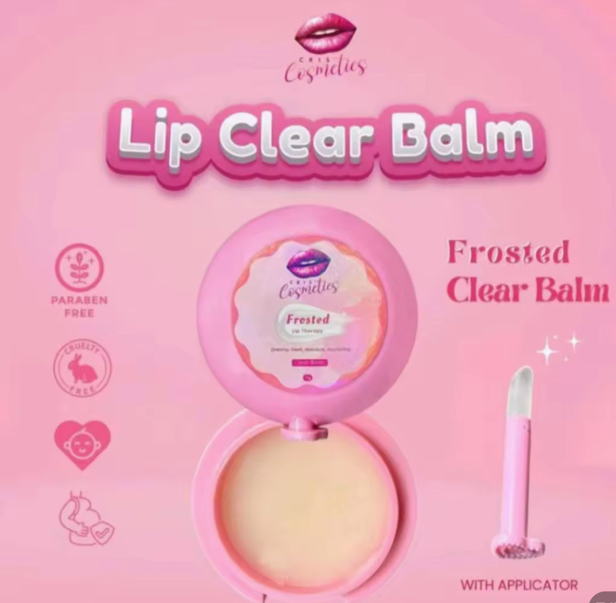 Lip Clear Balm Frosted clear balm by Cris Cosmetics