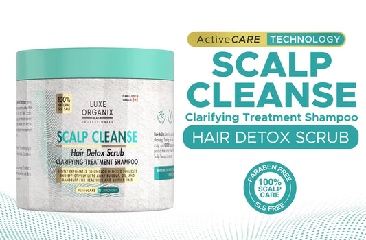 Luxe Organix Scalp Cleanse Hair Detox Scrub Clarifying Treatment Shampoo